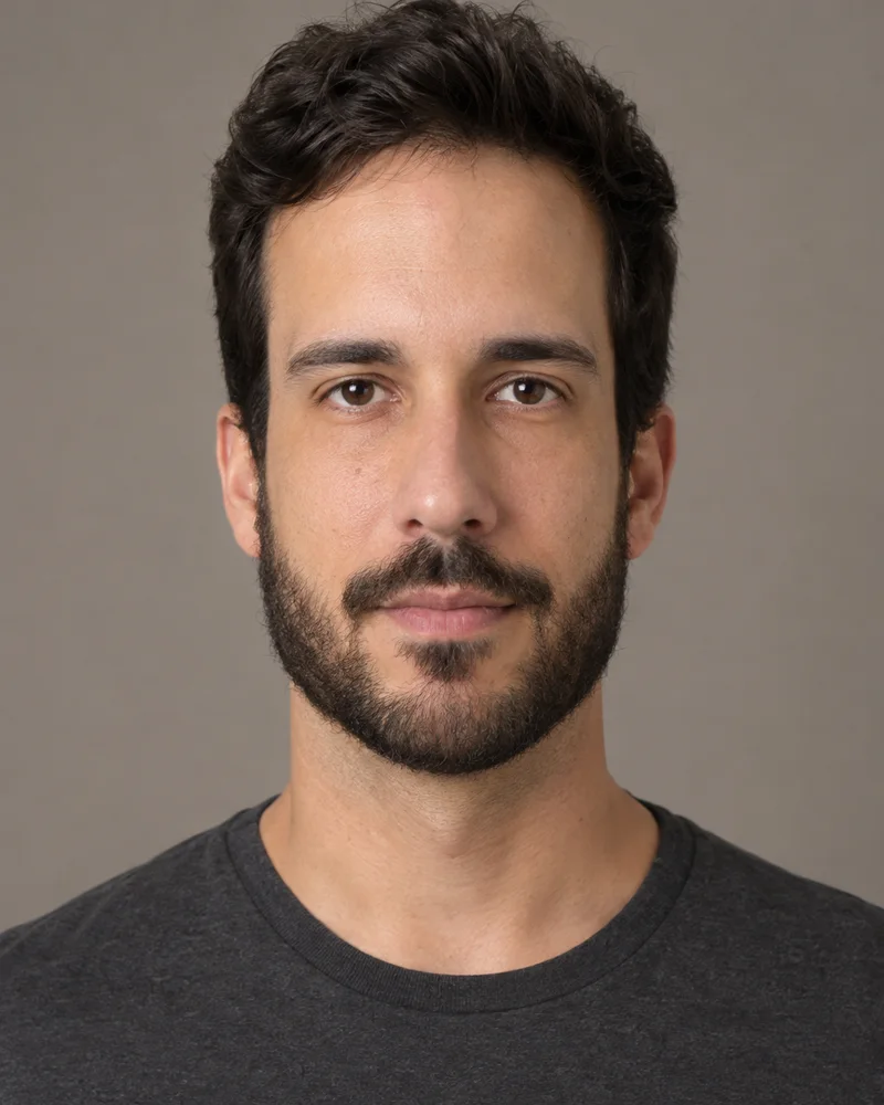 Exemplo de barba para rosto alongado