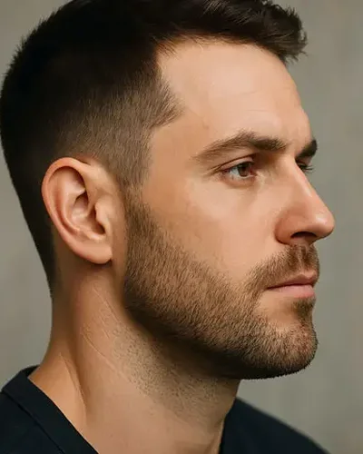 Homem com barba por fazer (stubble)