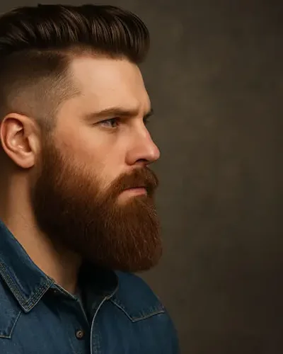 Homem com lenhador moderna