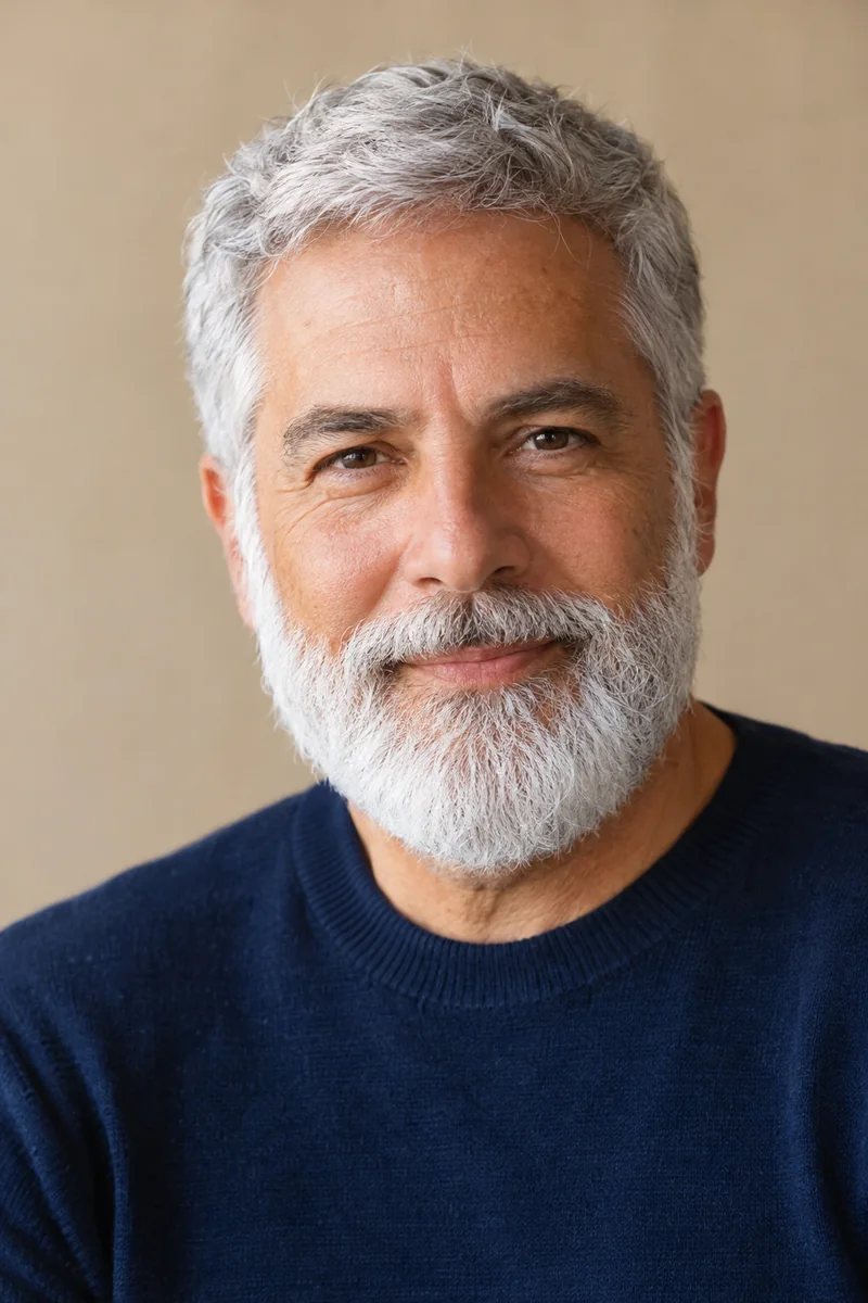 Exemplo de barba branca