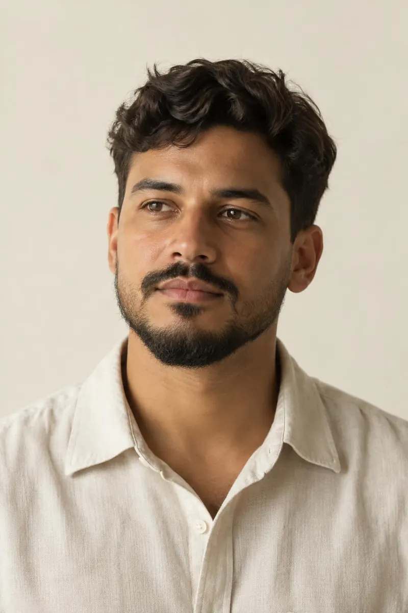 Exemplo de barba curta