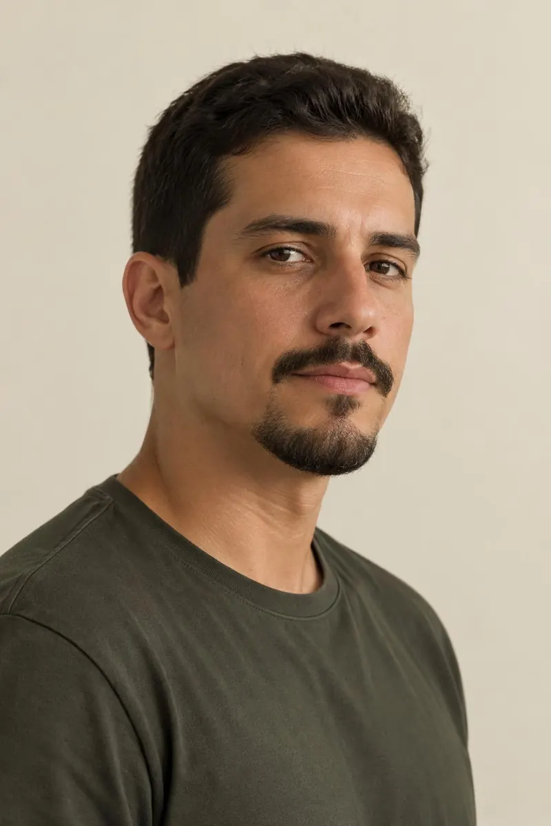 Exemplo de cavanhaque e bigode
