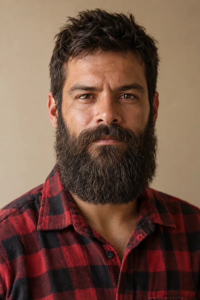 Exemplo de barba lenhador