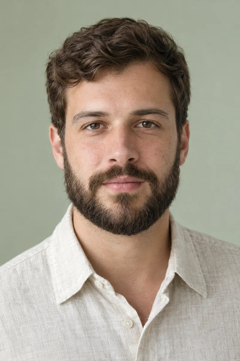 Exemplo de barba para queixo fino