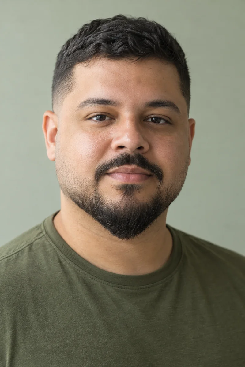 Exemplo de barba para rosto redondo