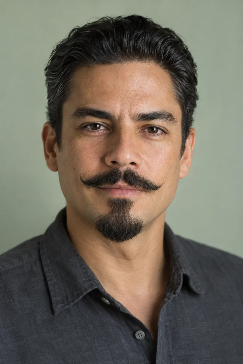 Exemplo de barba van dyke