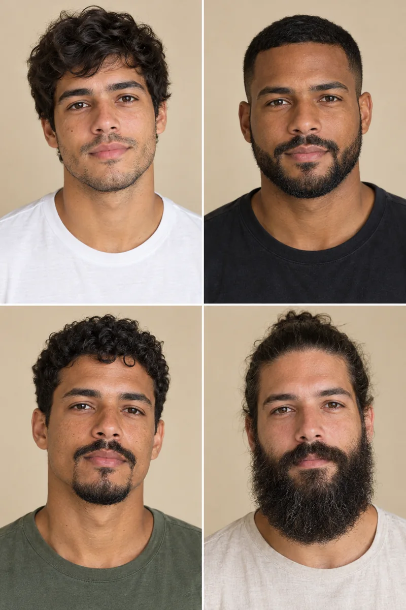 Exemplo de estilos de barba masculina