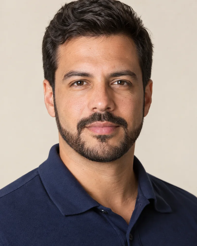 Exemplo de barba para rosto oval