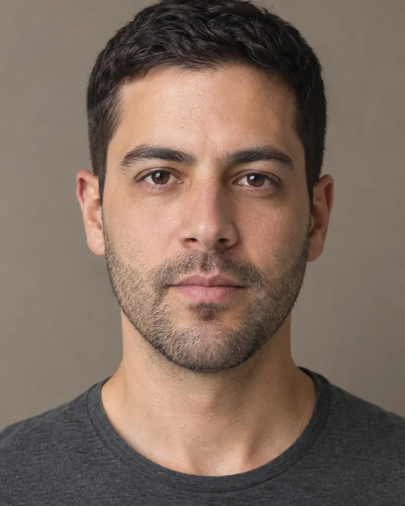 Homem com barba por fazer