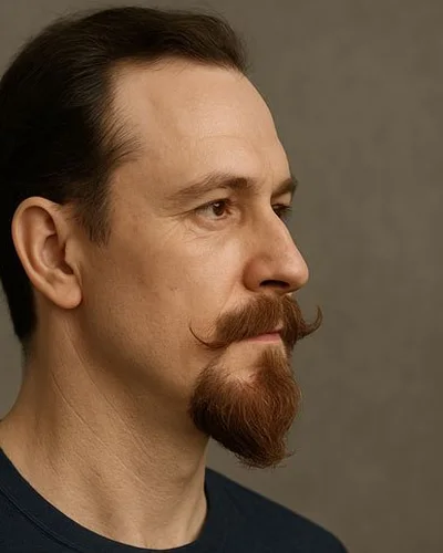 Homem com van dyke clássico